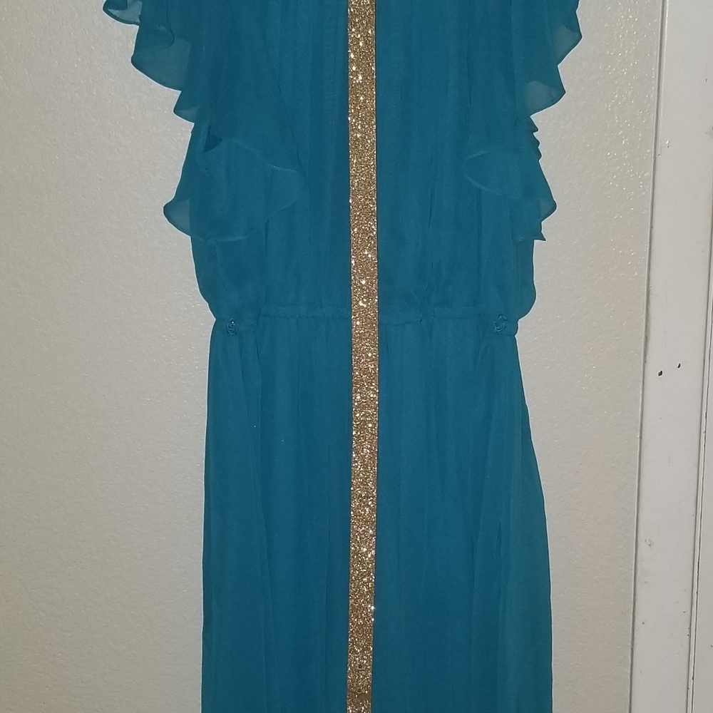 dress calvin klein with gold belt